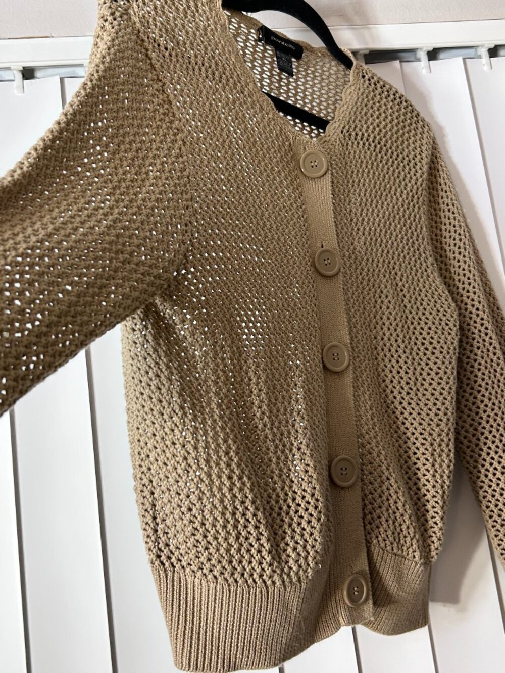 Women's Pointelle Crochet Cardigan Size Large Like New